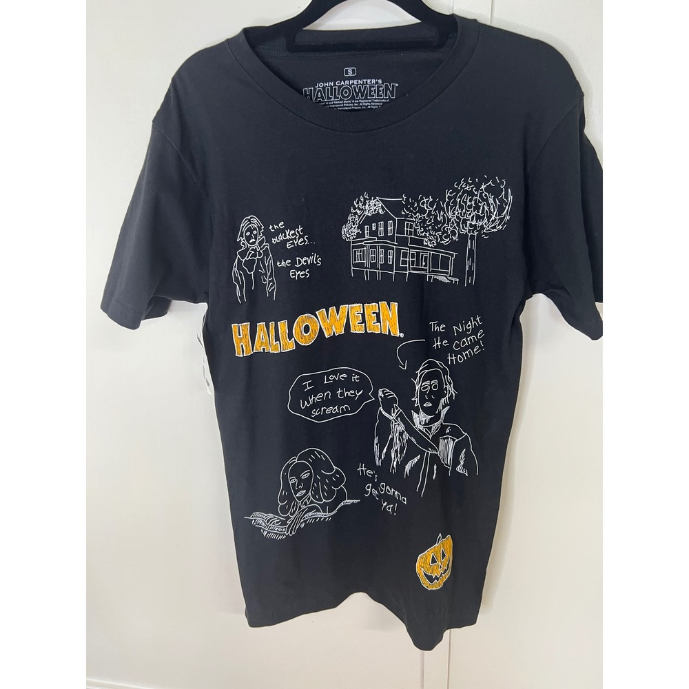 John Carpenter Halloween Michael Myers  T-Shirt Black Small Ripple Junction